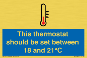 This thermostat should be set between 18 and 21°C
